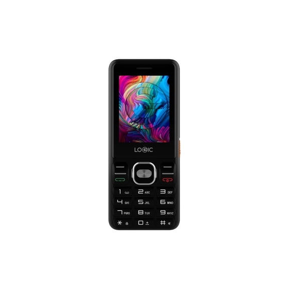 Logic B10L Bar Phone 4G LTE (Compatible with Tmobile Mint Tello Boost & Global) 4G 2.4" Dual Nano Sim FM Bluetooth Senior Eldery Torchlight Key (Black)