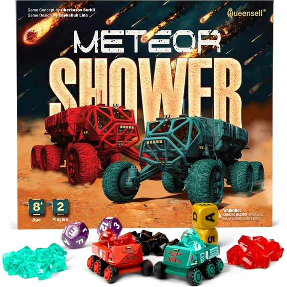 Logic Board Games for Kids and Adults – Meteor Shower A Fast and Strategic 2-Player Tabletop Game – Montessori STEM Educational Toys Gift - Logic Game for Ages 8 and up