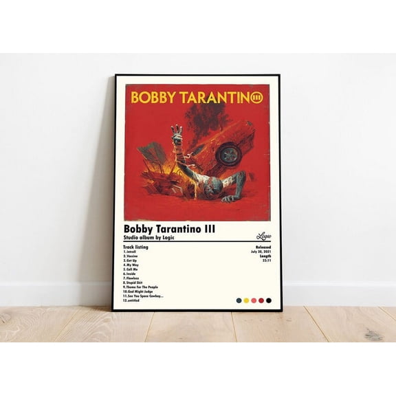 Logic Bobby Tarantino III Poster, Album Cover Poster, Room Decor, Wall Decor, Music Decor