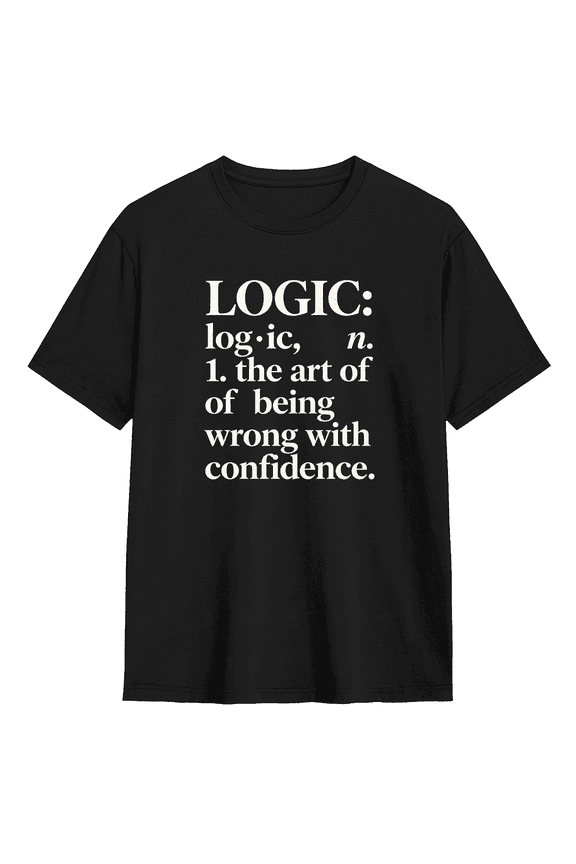 Logic Definition Cool Graphic Tee For Men And Women, Witty Fun Cotton Short Sleeves T-Shirt