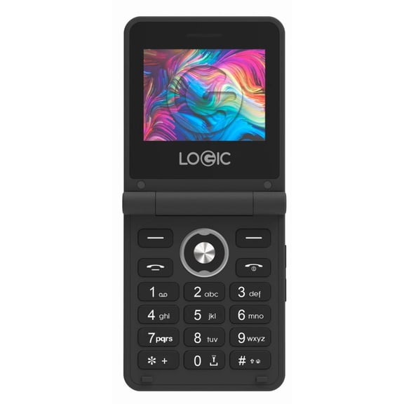 Logic Flip Phone 4G LTE Volte GSM (Compatible with Tmobile Mint Tello Boost & Global) Z1L 2.4" Dual Screen Bluetooth 3.5mm Jack FM Cam Flash Senior Elderly (Black)
