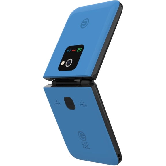 Logic Flip Phone 4G LTE Volte GSM (Compatible with Tmobile Mint Tello Boost & Global) Z3L 2.4" Big Keys SOS Button Sim FM Bluetooth Cam Flash Senior Elderly (Blue + Wireless Headphones)