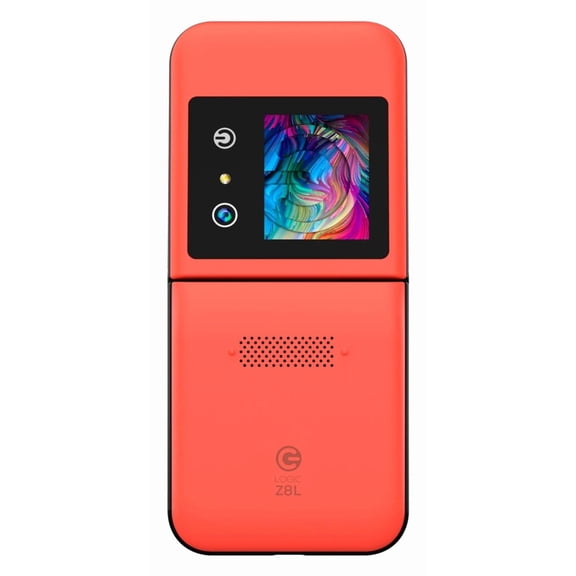 Logic Flip Phone 4G LTE Volte GSM (Compatible with Tmobile Mint Tello Boost & Global) Z8L 2.4" Dual Screen Nano Sim FM Cam Flash Senior Eldery (Light Orange)