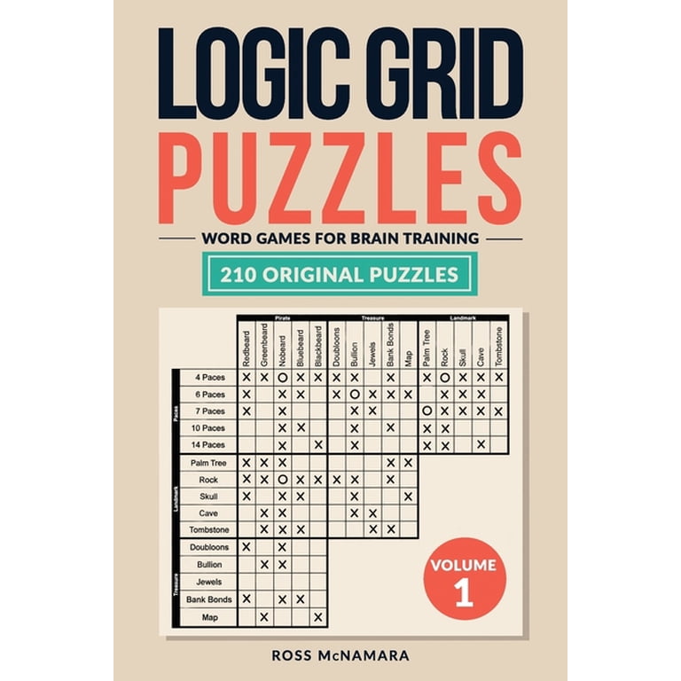 Logic Grid Puzzles: Word Games for Brain Training, (Paperback