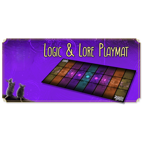 Logic & Lore Playmat – 2 mm Neoprene Game Mat for the Logic & Lore Deduction Card Game by Weird Giraffe Games
