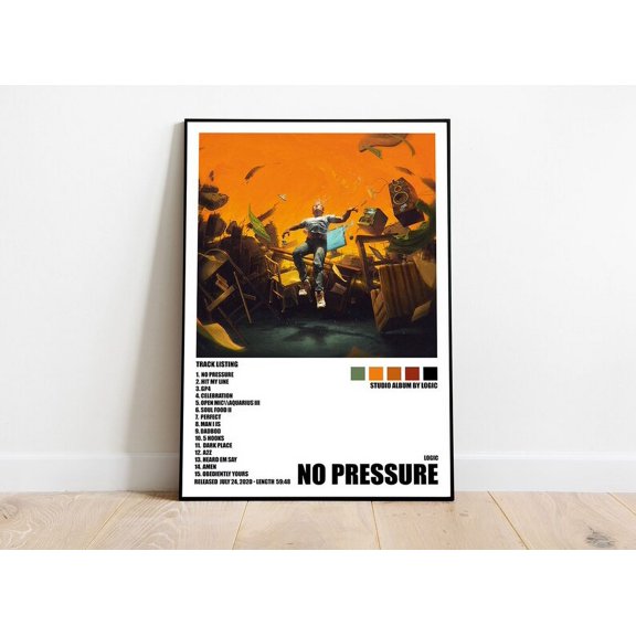 Logic No Pressure Poster, Album Cover Poster, Room Decor, Wall Decor, Music Decor