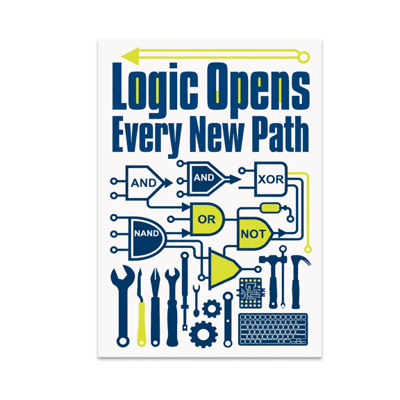 Logic Opens Every New Path - Coding Enthusiast - 13x19 Poster Print
