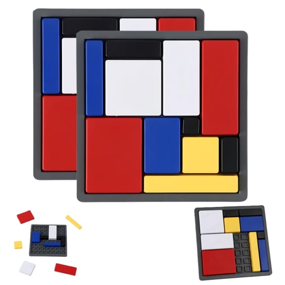 Logic Puzzle Brain Teaser Game, 88-Level Challenges with 4 Difficulty Levels, Adult Educational Thinking Game, Portable Single Player Mind Challenge (2pcs)