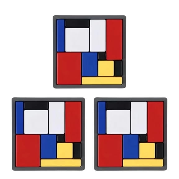 Logic Puzzle Brain Teaser Game for Kids & Adults, 88 Challenges 4 Difficulty Levels Logic Puzzles, Portable Educational Thinking Game Toy, Classroom,Party,Activity,Family 3 pcs