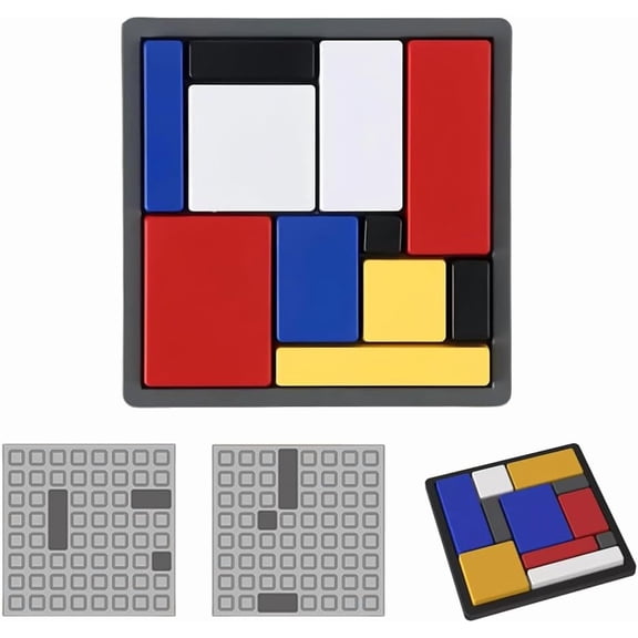 Logic Puzzle Brain Teaser Game for Kids & Adults, 88 Challenges 4 Difficulty Levels, Portable Design for Brain Training (1pcs)