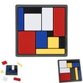 thumbnail image 1 of Logic Puzzle Brain Teaser Games, 88 Challenges with 4 Difficulty Levels, Portable Educational Thinking Blocks, Cognitive Skill-Building toys for and Adults, on-The-Go Spatial, 1 of 7