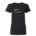 thumbnail image 1 of Logic The Art Of Being Wrong With Confidence Sarcastic Novelty Gift Idea Adult Humor Funny Women's Casual Tees, 1 of 3