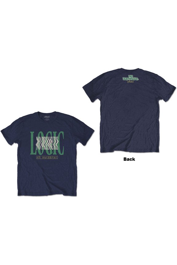 Logic Unisex T-Shirt Wavy (Back Print) (Small)