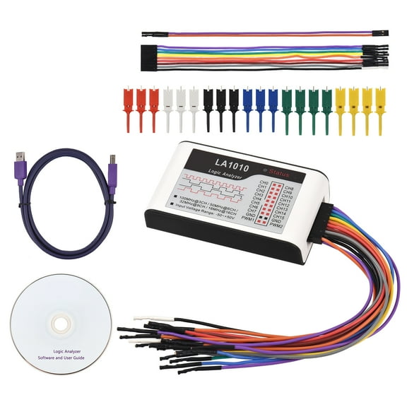 Logic analyzer,100mhz Rate Pc 16 Channels Usb Rate Pc Software Pc Software And 2.0 100mhz Rate Channels Usb 2.0 Usb 2.0 100mhz Huiop Buzhi Dsfen
