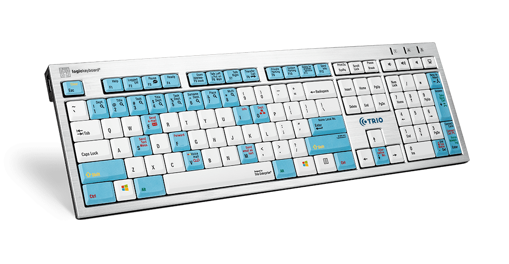LogicKeyboard Trio Enterprise Attendant Telecom Keyboard LKBU-TRIO-AJPU ...