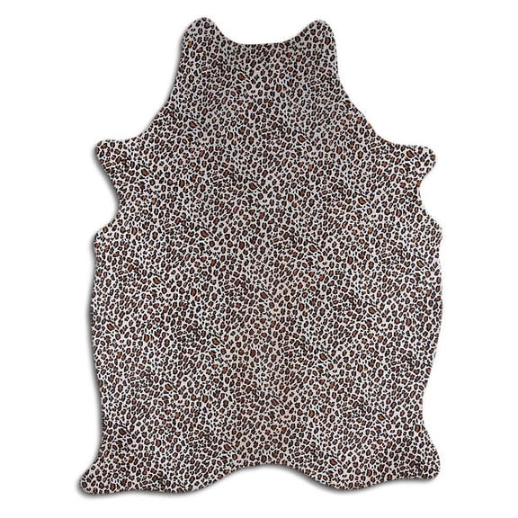 Logicality PRINTED cowhide rugs for sale LEOPARD ON BEIGE rug