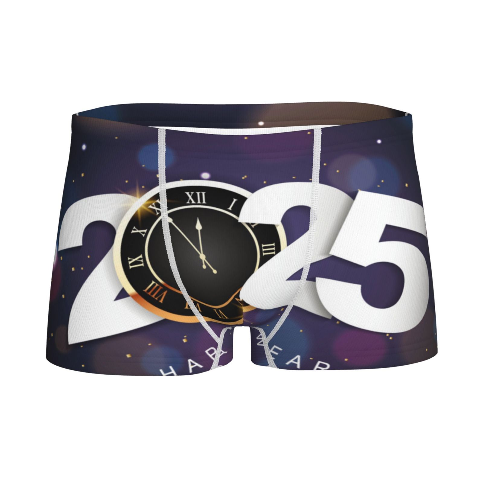 Logiee 2025 Happy New Year 4 Print Boys' Boxer Briefs,Tween Boy