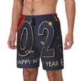 thumbnail image 1 of Logiee 2025 New Year 2 Print Men's Swim Trunk,Quick Dry Board Shorts ,Men's Swim Trunks with Compression Liner, Bathing Suits with Pockets-3X-Large, 1 of 6