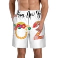 thumbnail image 1 of Logiee 2025 New Year'S Print Mens Swim Trunks Quick Dry Board Shorts,Breathable Hawaii Beach Shorts Swimwear Bathing Suits-Large, 1 of 6