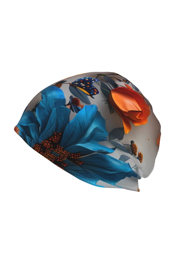 3D Butterfly Print Unisex Knit Beanie for Men Women Winter Hat,Beanies Skull Caps