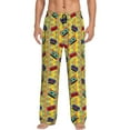 thumbnail image 1 of Logiee 90s Audio Tape Print Pajama Pants for Men,Men’s Pajama Bottoms,Mens PJ Pants with Pockets & Button Fly-Small, 1 of 6