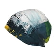 thumbnail image 1 of Logiee Abstract Brushstrokes Green Blue Print Unisex Knit Beanie for Men Women Winter Hat,Beanies Skull Caps, 1 of 7