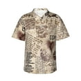 thumbnail image 1 of Logiee Abstract Coffee Pattern With Letters Print Mens Hawaiian Shirts,Loose-Fit Short Sleeve Button Down Tropical Aloha Beach Shirt,Summer Vacation Wedding Tops,3X-Large, 1 of 7
