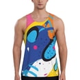 thumbnail image 1 of Logiee Abstract Color Splash Print Men's Workout Tank Top,Quick Dry Workout Tank Top,Gym Muscle Tee,Fitness Bodybuilding Sleeveless T Shirt-X-Large, 1 of 7