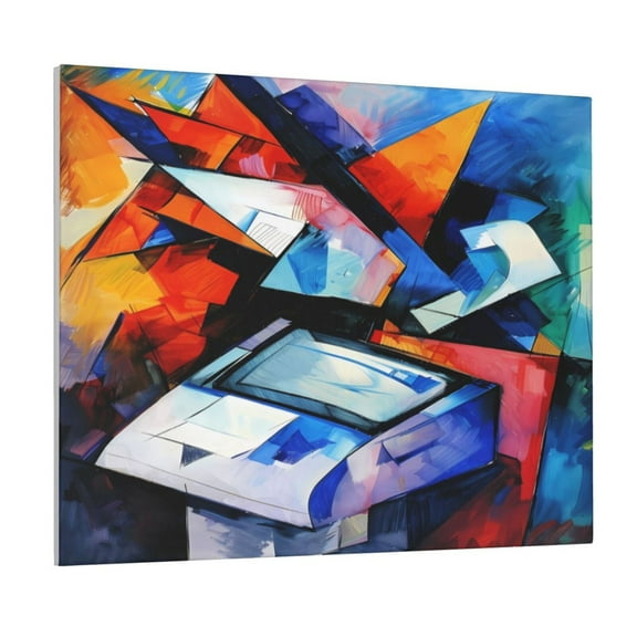 Logiee Abstract Cubist Printer Print Canvas Wall Art ,Art Poster,Canvas Decorative Picture,Decor Wall Pictures for Living Room Bedroom Bathroom,Ready to Hang