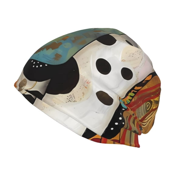 Logiee Abstract Dalmatian Art Print Unisex Knit Beanie for Men Women Winter Hat,Beanies Skull Caps