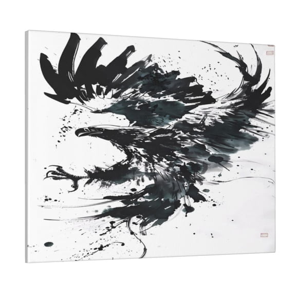 Logiee Abstract Eagle Ink Print Canvas Wall Art ,Art Poster,Canvas Decorative Picture,Decor Wall Pictures for Living Room Bedroom Bathroom,Ready to Hang