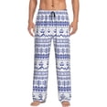 thumbnail image 1 of Logiee Abstract Gondola Snowflake Print Pajama Pants for Men,Men’s Pajama Bottoms,Mens PJ Pants with Pockets & Button Fly-Small, 1 of 6