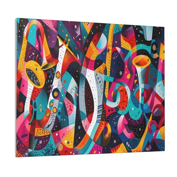Logiee Abstract Jazz Instrumental Print Canvas Wall Art ,Art Poster,Canvas Decorative Picture,Decor Wall Pictures for Living Room Bedroom Bathroom,Ready to Hang