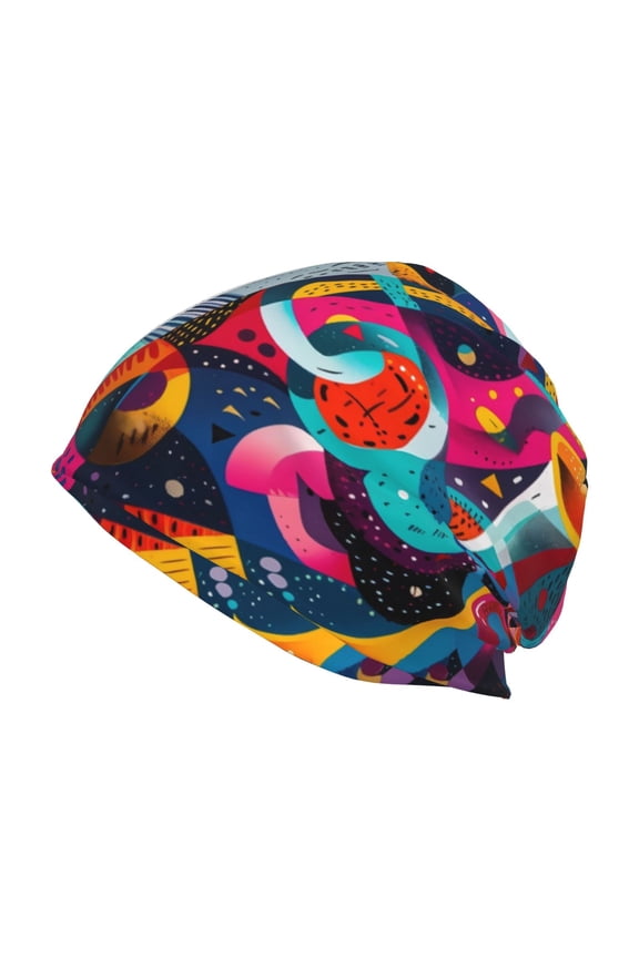 Abstract Jazz Instrumental Print Unisex Knit Beanie for Men Women Winter Hat,Beanies Skull Caps