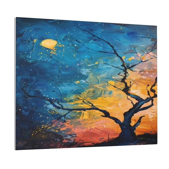 Logiee Abstract Night Sky Tree Print Canvas Wall Art ,Art Poster,Canvas Decorative Picture,Decor Wall Pictures for Living Room Bedroom Bathroom,Ready to Hang