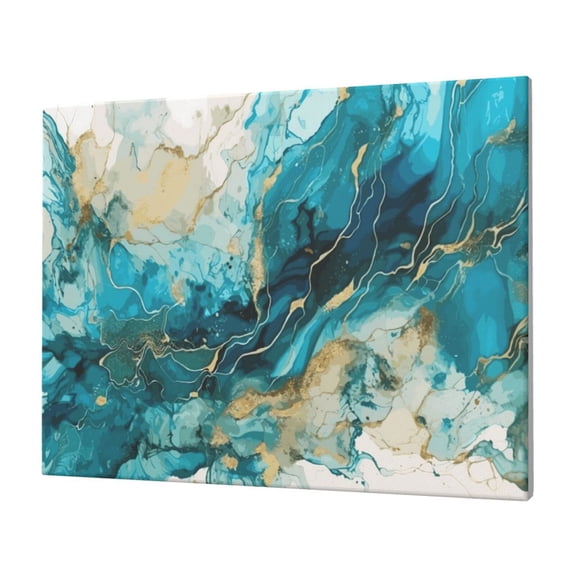Logiee Abstract Ocean Currents Print Canvas Wall Art,Canvas Picture Prints with Frame, Wall Art Decorative,Canvas Decorative,Suitable for Living Room Bedroom Office Room 30x40