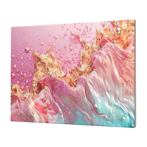 Logiee Abstract Pink Gold Splash Print Canvas Wall Art,Canvas Picture Prints with Frame, Wall Art Decorative,Canvas Decorative,Suitable for Living Room Bedroom Office Room 30x40