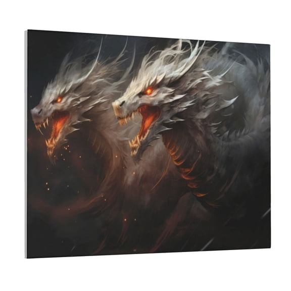 Logiee Abstract White Dragon Print Canvas Wall Art ,Art Poster,Canvas Decorative Picture,Decor Wall Pictures for Living Room Bedroom Bathroom,Ready to Hang