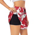 thumbnail image 1 of Logiee Abstract meat Print Women 2 in 1 Running Shorts,High Waisted Athletic Shorts,Gym Workout Shorts with Liner Pockets-Medium, 1 of 7
