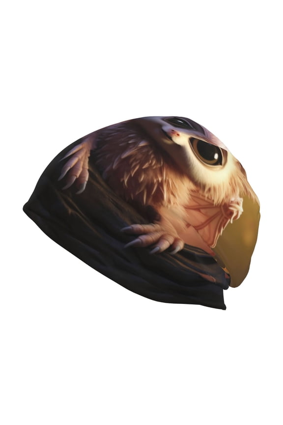 Adorable Fluffy Bat Print Unisex Knit Beanie for Men Women Winter Hat,Beanies Skull Caps