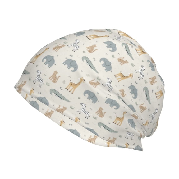 Logiee African Animals Print Unisex Knit Beanie for Men Women Winter Hat,Beanies Skull Caps
