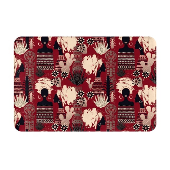 Logiee African Women A Print Welcome Mats for Entryway,Door Mat for Front Door,Entry Mat,Doormat for Garden, Garage, Patio, Home, Porch Decor