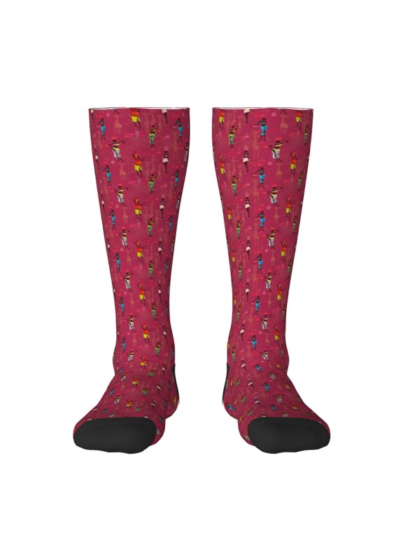 African Women Bearing Clay Pots Print Gift Stocking Stuffers,Adult Stockings,Novelty Socks,Funny Socks Birthday Running Walking Sleeping