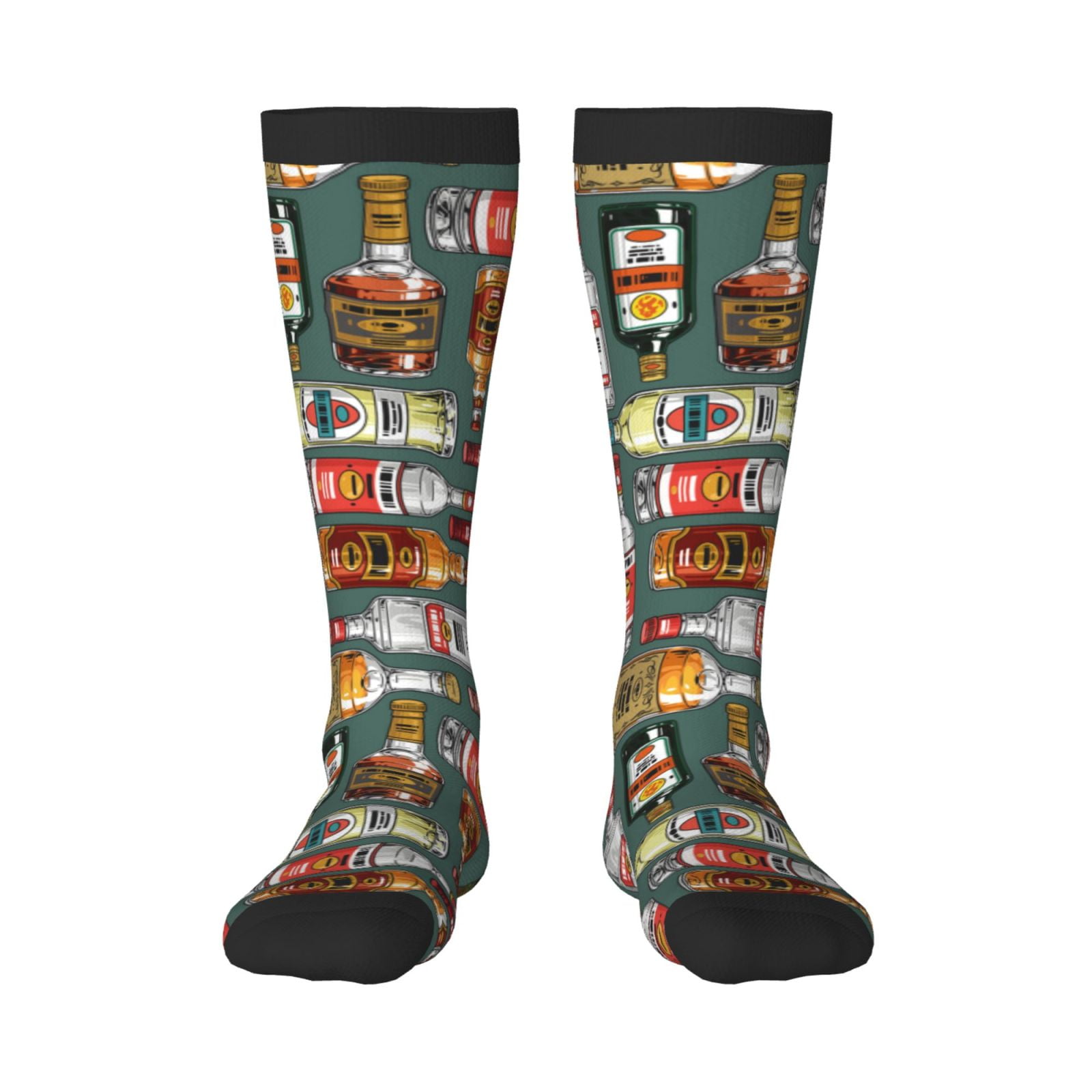 Logiee Alcohol Bottles Print Gift Stocking Stuffers,Adult Stockings