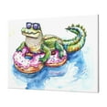thumbnail image 1 of Logiee Alligator Donut Pool Float Print Canvas Wall Art,Canvas Picture Prints with Frame, Wall Art Decorative,Canvas Decorative,Suitable for Living Room Bedroom Office Room 30x40, 1 of 6