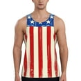 thumbnail image 1 of Logiee America Flags2 Print Men's Workout Tank Top,Quick Dry Workout Tank Top,Gym Muscle Tee,Fitness Bodybuilding Sleeveless T Shirt-3X-Large, 1 of 7