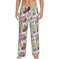 thumbnail image 1 of Logiee America Landmarks1 Print Pajama Pants for Men,Men’s Pajama Bottoms,Mens PJ Pants with Pockets & Button Fly-Small, 1 of 6