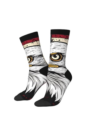 American Bald Eagle Print Adult Socks for Men & Women,Calf Socks, Ankle Socks,Boots Socks,Breathable Casual Sock,Unisex Crew Socks