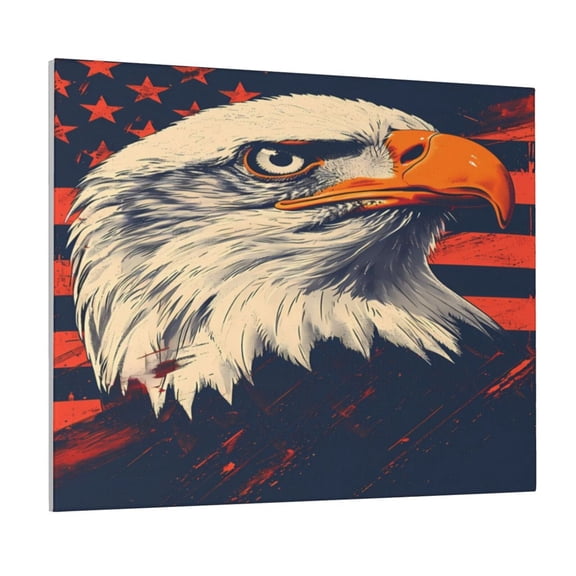 Logiee American Bald Eagle A Print Canvas Wall Art ,Art Poster,Canvas Decorative Picture,Decor Wall Pictures for Living Room Bedroom Bathroom,Ready to Hang