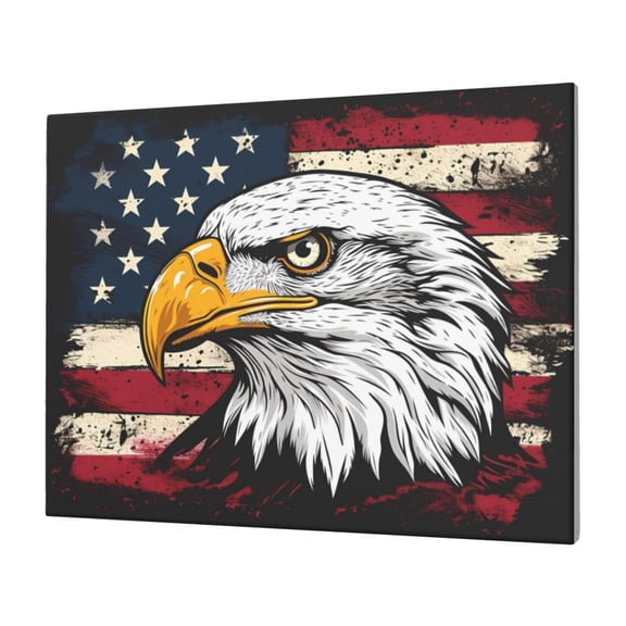 Logiee American Bald Eagle Print Canvas Wall Art,Canvas Picture Prints with Frame, Wall Art Decorative,Canvas Decorative,Suitable for Living Room Bedroom Office Room 30x40